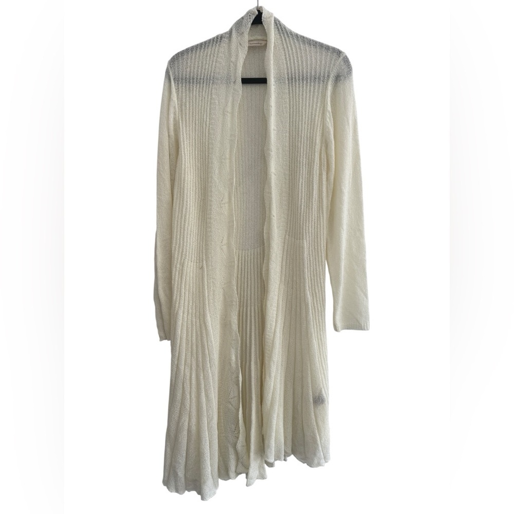 Soft Surroundings Elegant White Knit Cardigan Size XL
